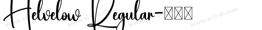 Helvelow Regular字体转换